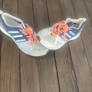 Adidas Womens Adizero Tempo 9 CP9499 White Blue Running Shoes Sneakers Size 9